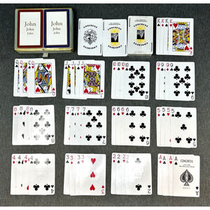 Vintage Congress JOHN Playing Cards Cel-U-Tone Finish 2 Deck Card Games SEALED